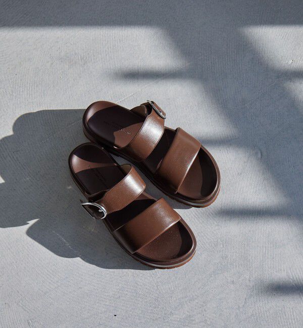 UNITED ARROWS green label relaxing「ダブルベルト プラット サンダル」|サンダル|