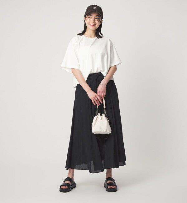 UNITED ARROWS green label relaxing「＜CHIHIRO HYODO&times;green label relaxing＞クロップド ワイド Tシャツ」|Tシャツ・カットソー|