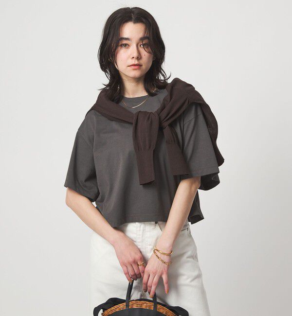 UNITED ARROWS green label relaxing「＜CHIHIRO HYODO&times;green label relaxing＞クロップド ワイド Tシャツ」|Tシャツ・カットソー|