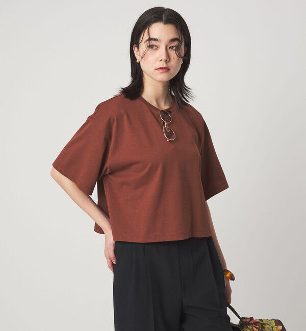 UNITED ARROWS green label relaxing「＜CHIHIRO HYODO&times;green label relaxing＞クロップド ワイド Tシャツ」|Tシャツ・カットソー|