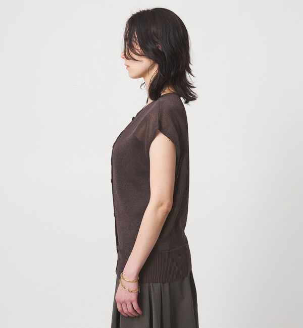 UNITED ARROWS green label relaxing「ペーパー ボタン 2WAY ジレ ウォッシャブル」|ニット・セーター|