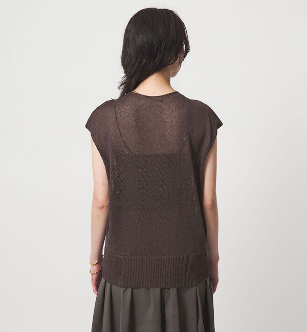 UNITED ARROWS green label relaxing「ペーパー ボタン 2WAY ジレ ウォッシャブル」|ニット・セーター|