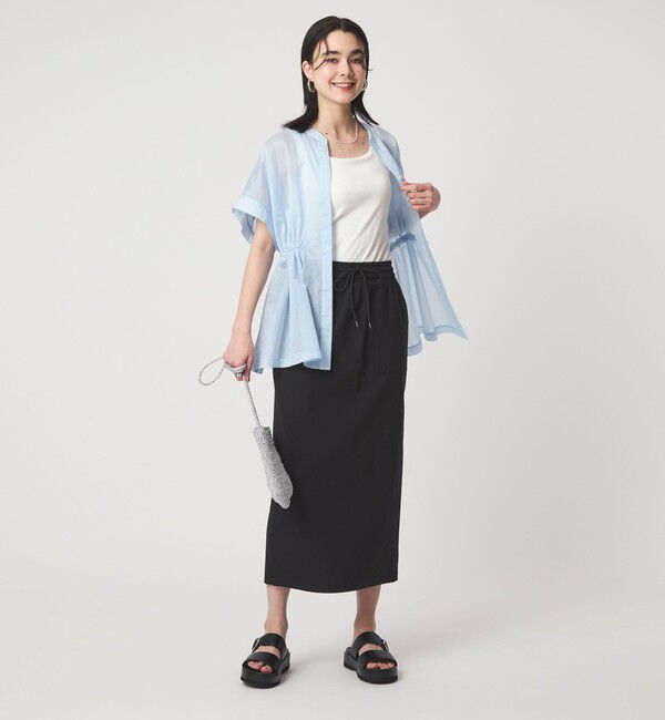 UNITED ARROWS green label relaxing「【結論シリーズ】ギャザーハイウエストブラウス［size SHORTあり］」|シャツ・ブラウス|