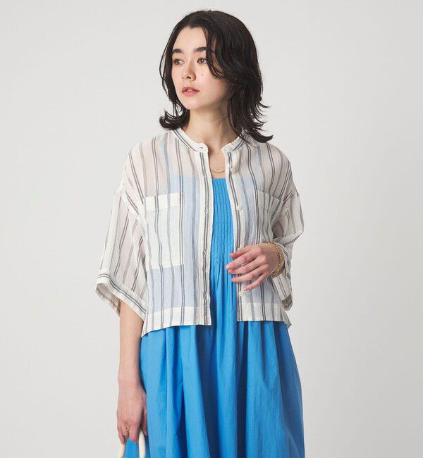 UNITED ARROWS green label relaxing「100/2 ポケット ストライプ シャツ」|シャツ・ブラウス|