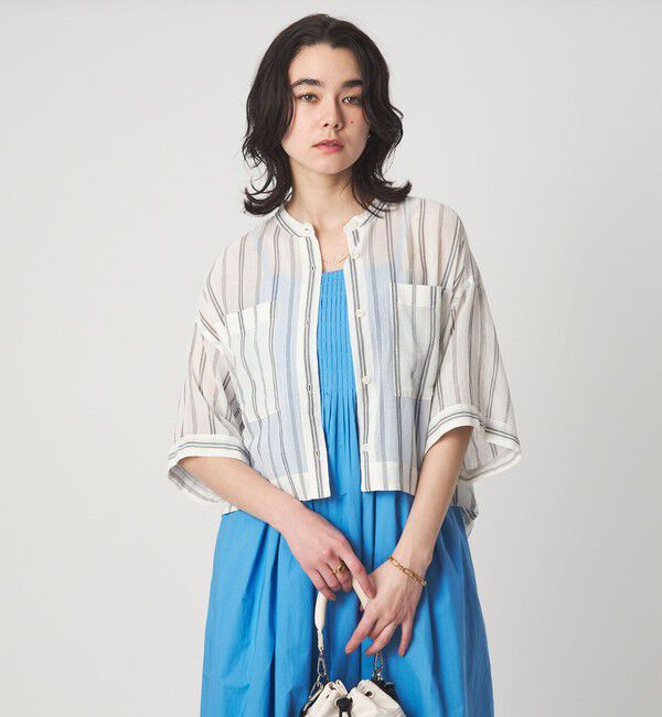 UNITED ARROWS green label relaxing「100/2 ポケット ストライプ シャツ」|シャツ・ブラウス|