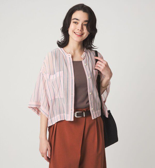 UNITED ARROWS green label relaxing「100/2 ポケット ストライプ シャツ」|シャツ・ブラウス|