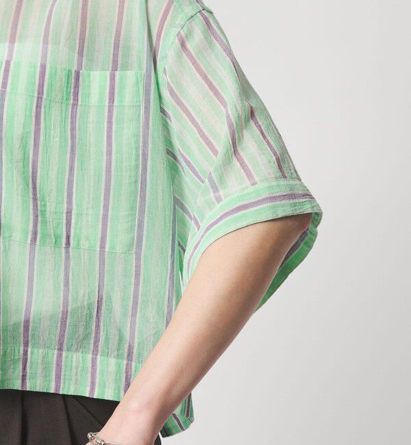 UNITED ARROWS green label relaxing「100/2 ポケット ストライプ シャツ」|シャツ・ブラウス|