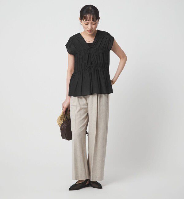 UNITED ARROWS green label relaxing「ボリューム 2WAY リボン ノースリーブ ブラウス」|シャツ・ブラウス|