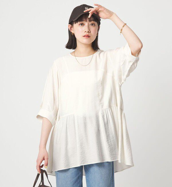 UNITED ARROWS green label relaxing「エアリー ボリューム ブラウス」|シャツ・ブラウス|WHITE