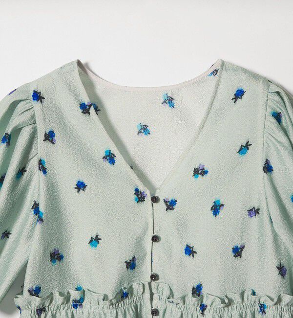 EMMEL REFINES「＜EMMEL REFINES＞EM フラワープリント パフスリーブ ブラウス」|シャツ・ブラウス|