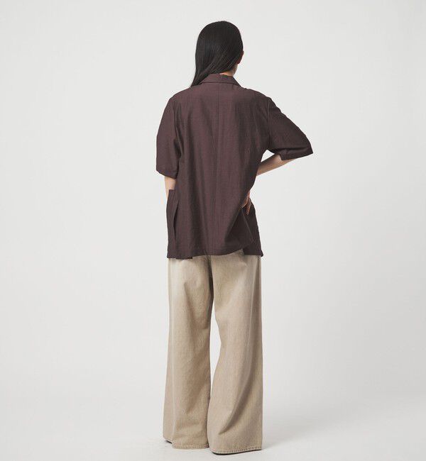 EMMEL REFINES「＜EMMEL REFINES＞EM マーブルローン ショートスリーブ ジャケット」|テーラードジャケット|