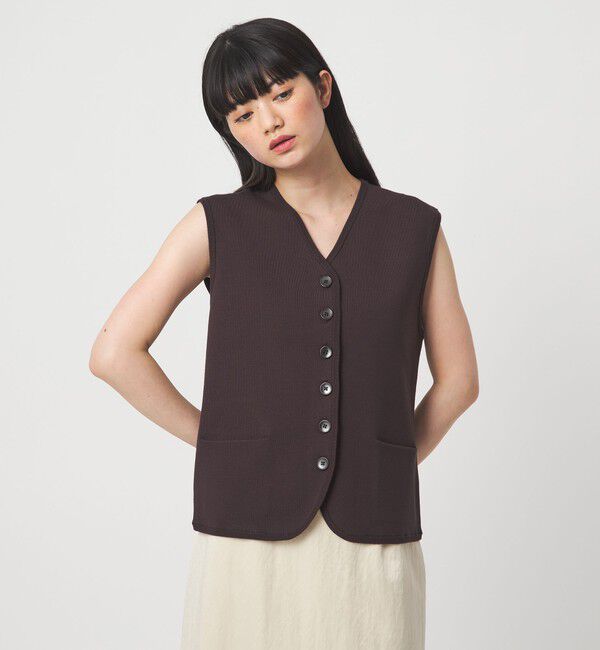 EMMEL REFINES「＜EMMEL REFINES＞EM HW ハイツイスト ニット ベスト」|ニット・セーター|