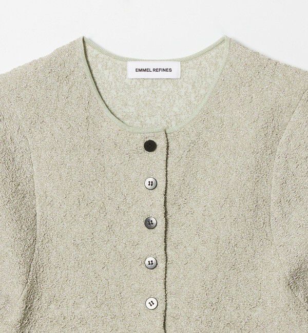 EMMEL REFINES「＜EMMEL REFINES＞EMジャガード パフスリーブ プルオーバー ＆ カーディガン」|ニット・セーター|
