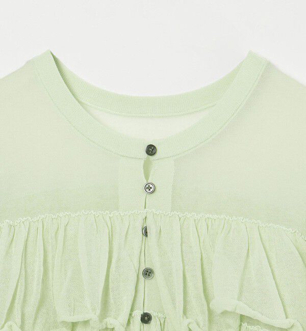 EMMEL REFINES「＜EMMEL REFINES＞EM ティアードフリル シアー カーディガン」|カーディガン|