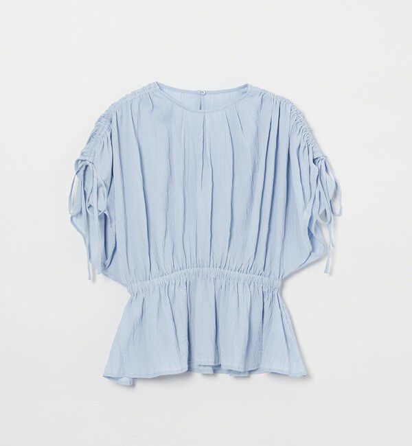 EMMEL REFINES「＜EMMEL REFINES＞EM ドロストスリーブ ブラウス」|シャツ・ブラウス|LT.BLUE