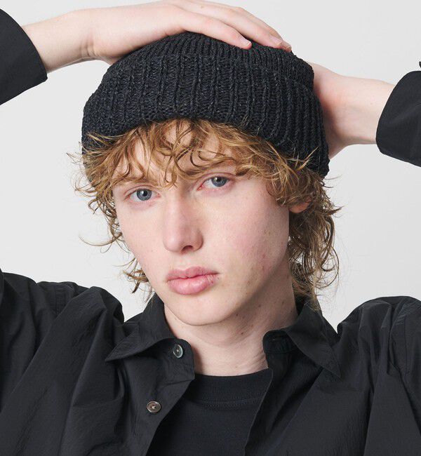 BEAUTY&YOUTH UNITED ARROWS「＜Racal＞JP ロール ニット キャップ」|ニット帽|BLACK