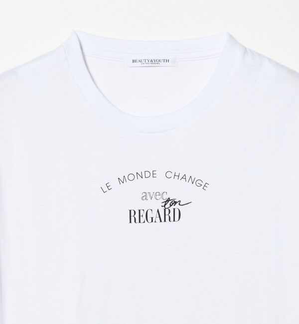BEAUTY&YOUTH UNITED ARROWS「コットン ロゴプリント フレンチスリーブ Tシャツ」|Tシャツ・カットソー|