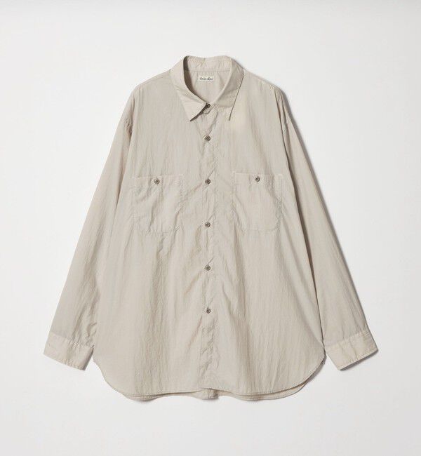 STEVEN ALAN「＜Steven Alan エアリーナイロン レギュラーカラー シャツ LOOSE」|シャツ・ブラウス|LT.GRAY