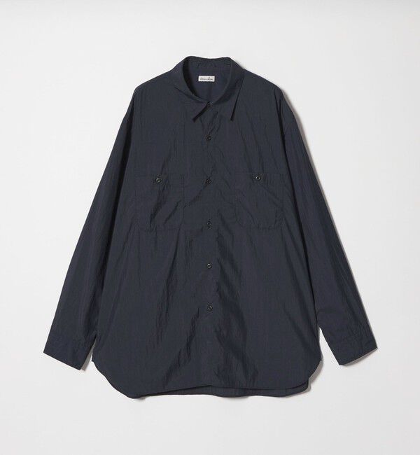 STEVEN ALAN「＜Steven Alan エアリーナイロン レギュラーカラー シャツ LOOSE」|シャツ・ブラウス|NAVY