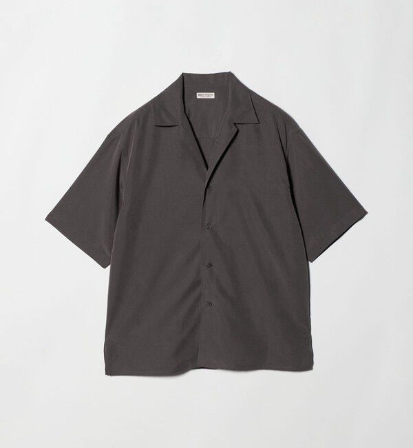 BEAUTY&YOUTH UNITED ARROWS「ドレーピー ディープ オープンカラー シャツ GRANDE型」|シャツ・ブラウス|DK.BROWN