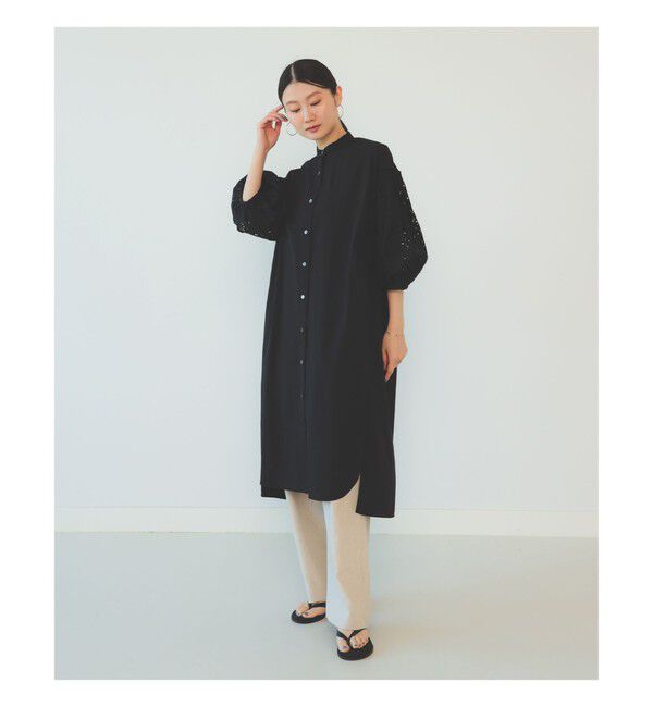 Demi-Luxe BEAMS 「【別注】TICCA / レース パフスリーブワンピース」|ワンピース|別注BLACK