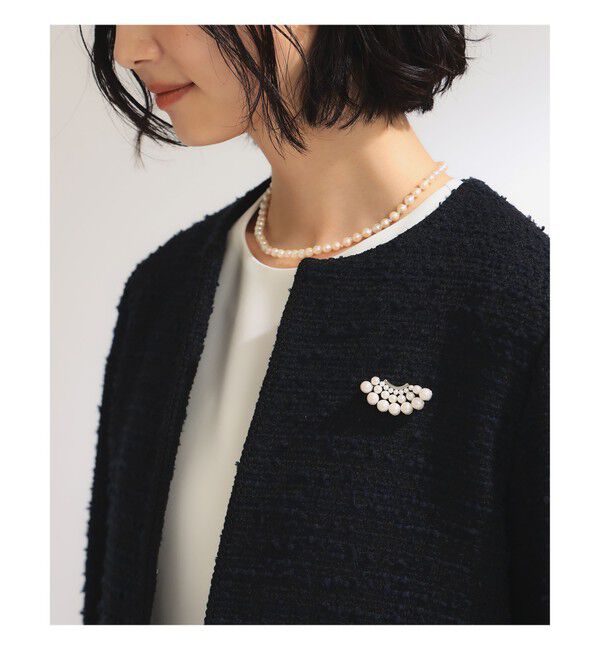 Demi-Luxe BEAMS 「IRIS47 / heather ブローチ」|その他|SILVER/WHITE