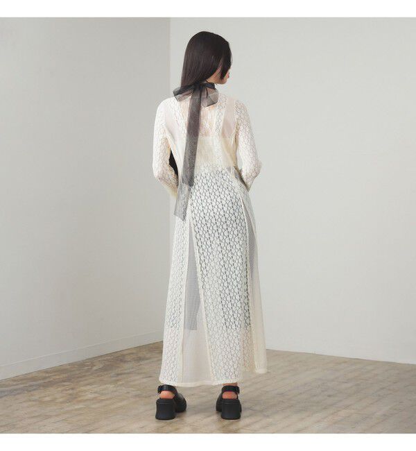 Ray BEAMS 「レース キリカエ メッシュ ワンピース」|ワンピース|