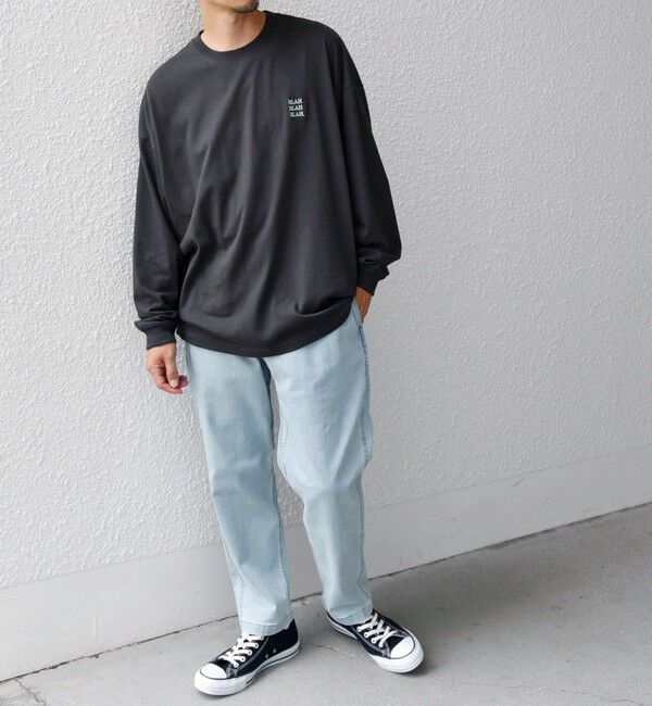 SHIPS any「【WEB限定】SHIPS any: BLAH BLAH BLAH.ワンポイント 刺繍 ルーズ Tシャツ (ロンT)◇」|Tシャツ・カットソー|