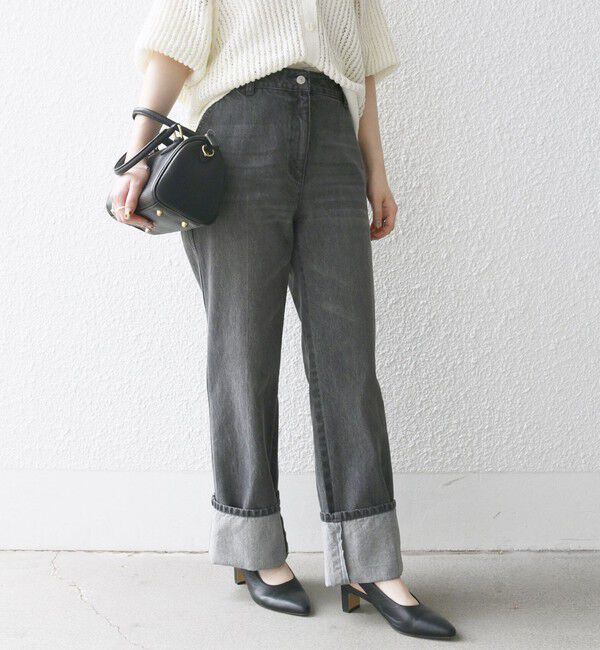 SHIPS any「SHIPS any: ワイド ロールアップ デニム パンツ［SHIPS any DENIM］」|デニム|