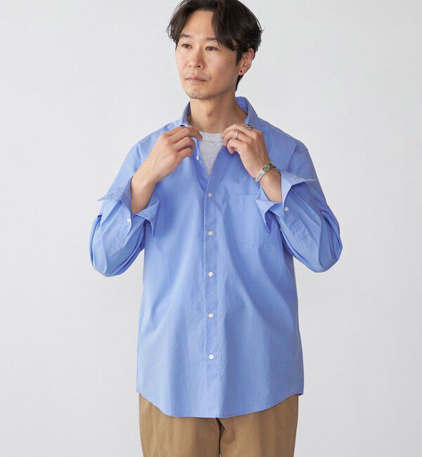 SHIPS「SHIPS: セミワイド スムース テックス ブロードシャツ」|シャツ・ブラウス|