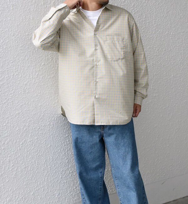 SHIPS any「SHIPS any: オーバーサイズ レギュラー チェック シャツ◇」|シャツ・ブラウス|イエロー