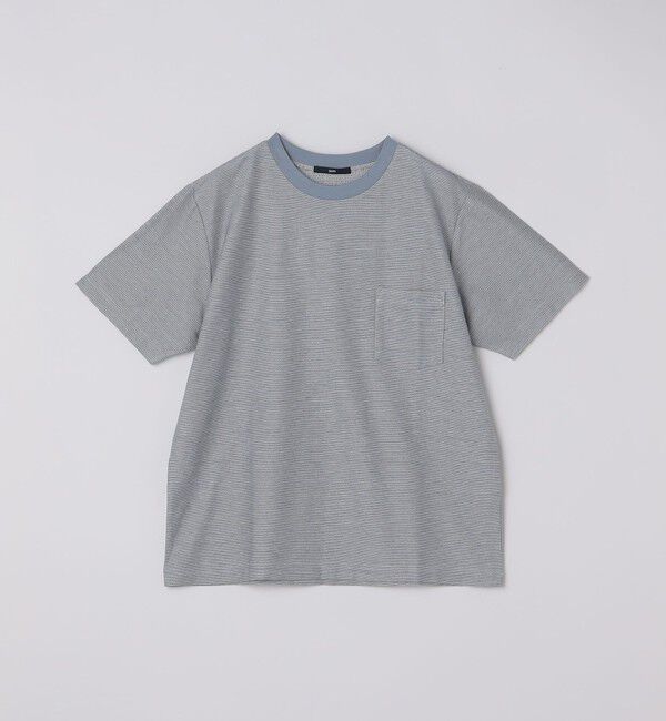 SHIPS「SHIPS: ジャカード マイクロ ボーダー Tシャツ」|Tシャツ・カットソー|