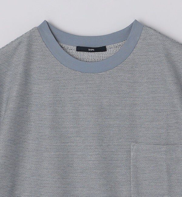 SHIPS「SHIPS: ジャカード マイクロ ボーダー Tシャツ」|Tシャツ・カットソー|