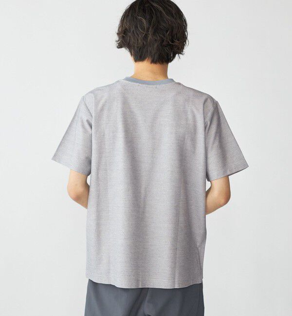 SHIPS「SHIPS: ジャカード マイクロ ボーダー Tシャツ」|Tシャツ・カットソー|