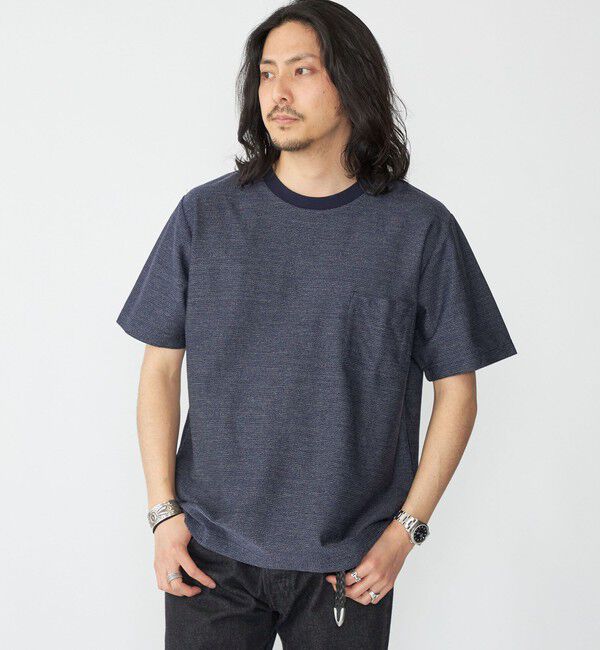 SHIPS「SHIPS: ジャカード マイクロ ボーダー Tシャツ」|Tシャツ・カットソー|