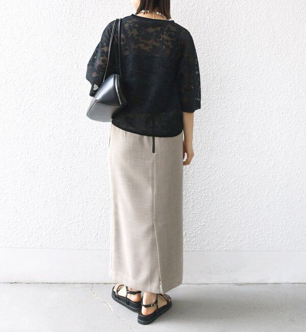 SHIPS for women「〈手洗い可能〉オーガニック コットン レース ショート スリーブ プルオーバー」|Tシャツ・カットソー|