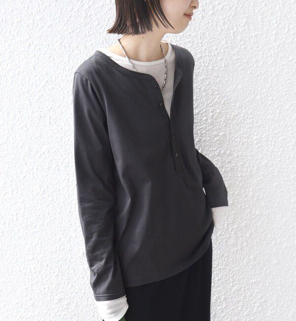 SHIPS for women「レイヤード ライク ヘンリーネック プルオーバー」|Tシャツ・カットソー|