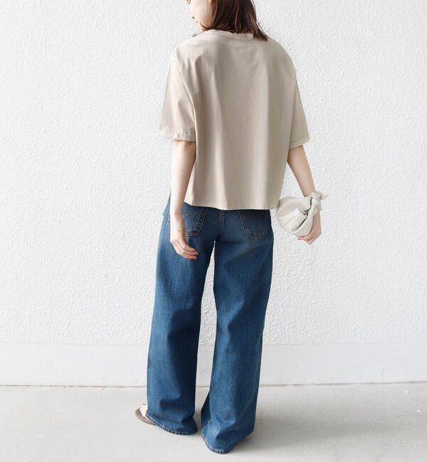 SHIPS for women「【WEB限定】オーガニック コットン 5分袖 フォト TEE」|Tシャツ・カットソー|