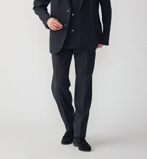 SHIPS「SHIPS:〈撥水 防しわ 洗濯機可能〉DOT AIR(R)スラックス(セットアップ対応)」|スラックス|ネイビー