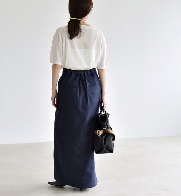 quaranciel「《予約》quaranciel:〈洗濯機可能〉フロントボタン Iライン タイト スカート」|スカート|