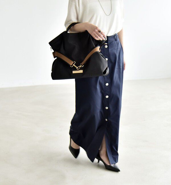 quaranciel「《予約》quaranciel:〈洗濯機可能〉フロントボタン Iライン タイト スカート」|スカート|