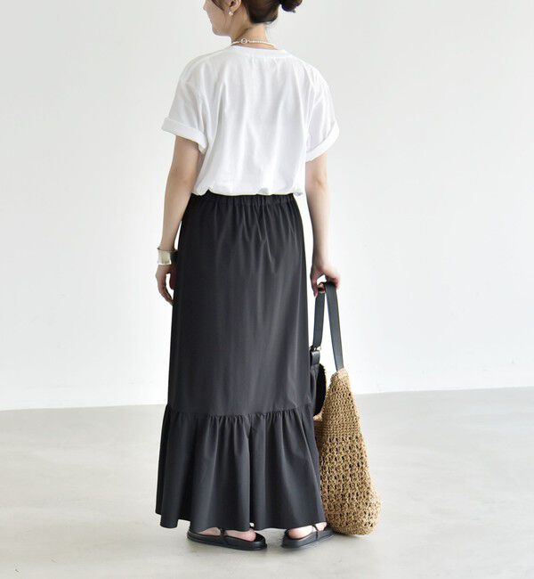 quaranciel「《予約》quaranciel:〈接触冷感/UVカット/撥水〉マルチファンクション ティアードスカート」|スカート|
