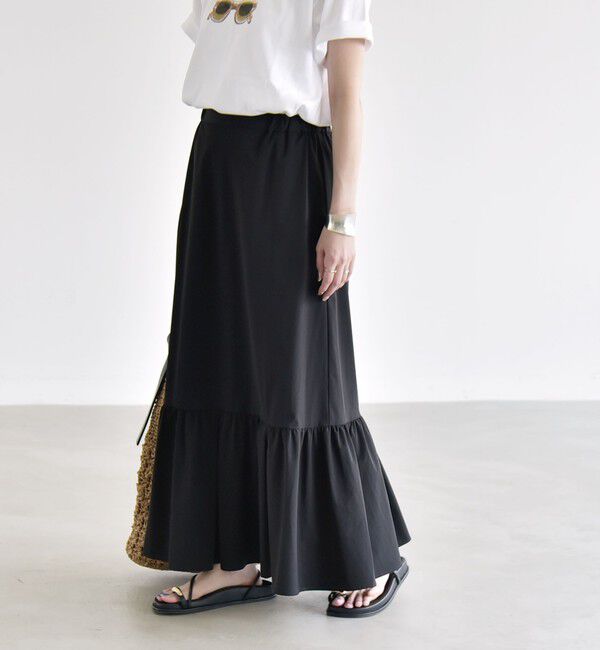 quaranciel「《予約》quaranciel:〈接触冷感/UVカット/撥水〉マルチファンクション ティアードスカート」|スカート|