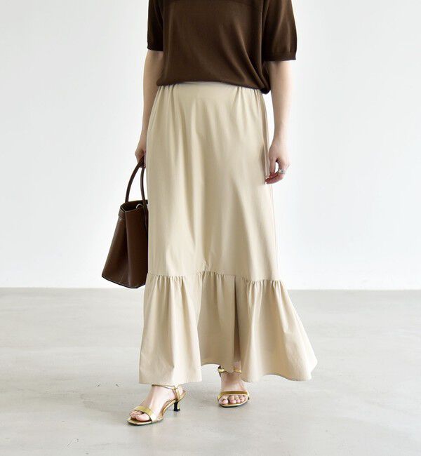 quaranciel「《予約》quaranciel:〈接触冷感/UVカット/撥水〉マルチファンクション ティアードスカート」|スカート|