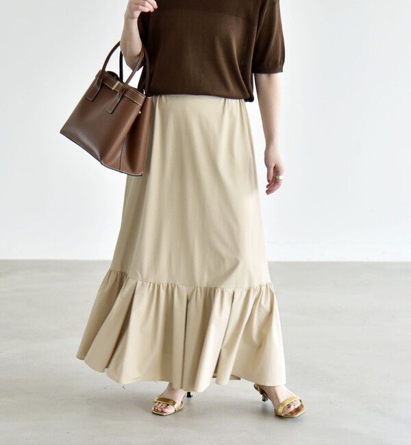 quaranciel「《予約》quaranciel:〈接触冷感/UVカット/撥水〉マルチファンクション ティアードスカート」|スカート|
