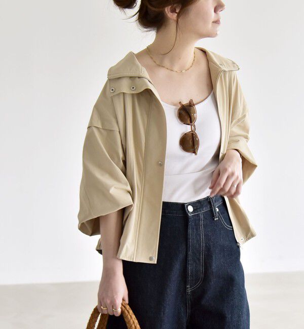 quaranciel「《予約》quaranciel:〈接触冷感/UVカット/撥水〉マルチファンクション ライト ブルゾン」|ブルゾン・スタジャン|