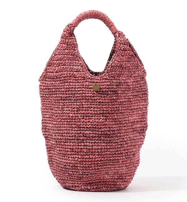 SOULEIADO「SOULEIADO ラフィアミニトートバッグ」|かごバッグ|18 ピンク系