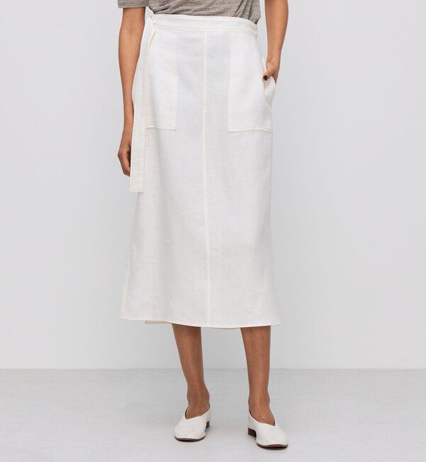 BACCA「リネンツイル エプロンスカート」|スカート|