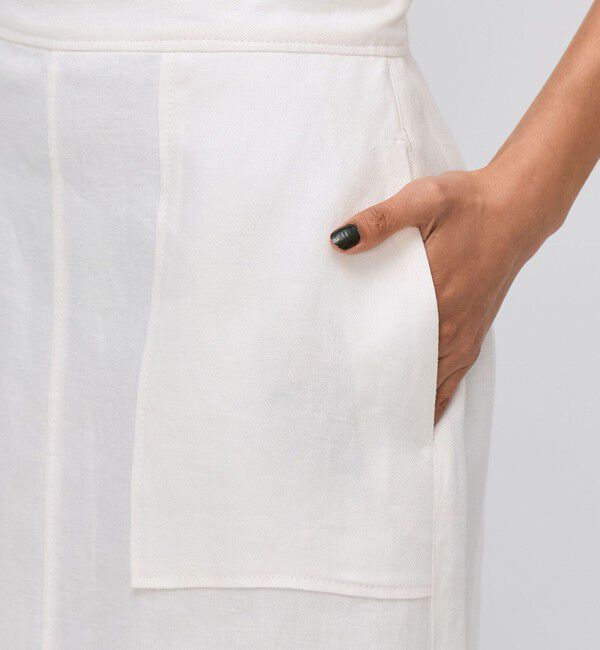BACCA「リネンツイル エプロンスカート」|スカート|
