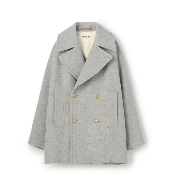 MACPHEE「メルトンビーバー Pコート」|ピーコート|13 ライトグレー
